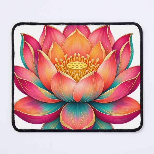 Item preview, Magnificent lotus blossom with gold accents, Asian style designed and sold by Kallandra.
