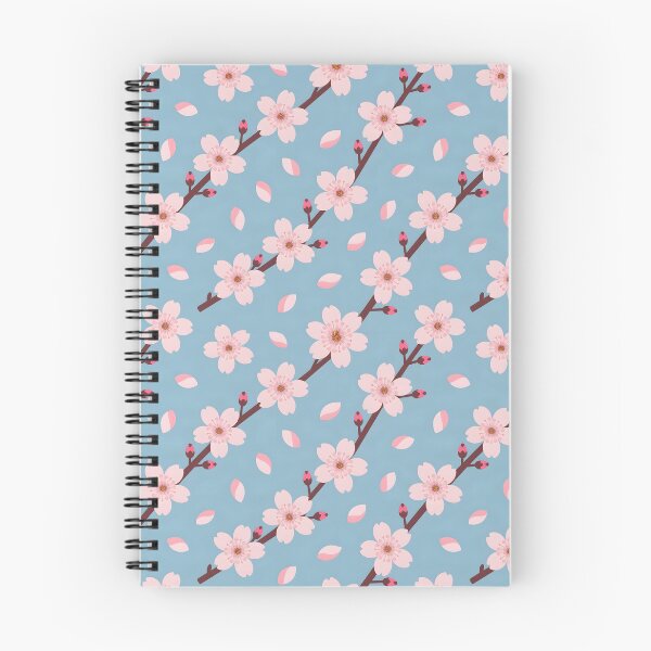 Item preview, Cherry Blossom Pattern on Blue Background designed and sold by DesignedOutside.