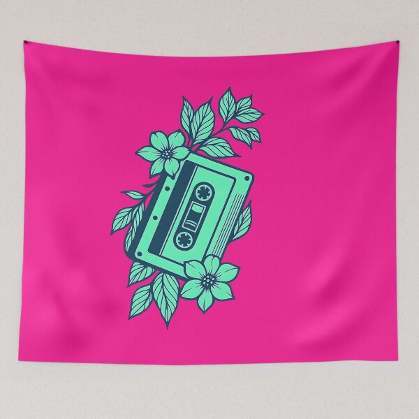 Item preview, Floral Audio Cassette Tape Nostalgia designed and sold by MarCinu Art.
