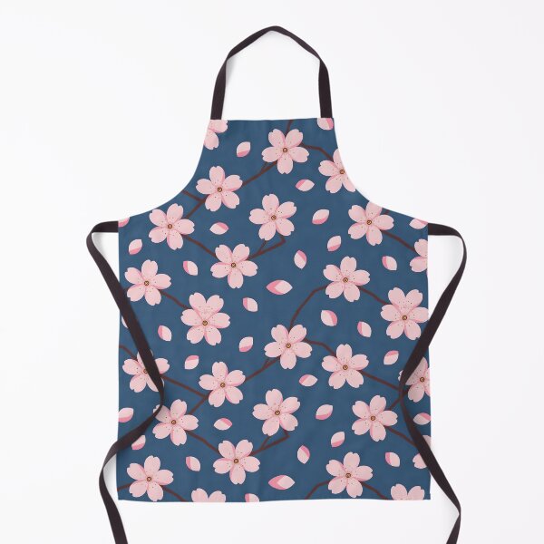 Item preview, Cherry Blossom Pattern on Blue Background designed and sold by DesignedOutside.