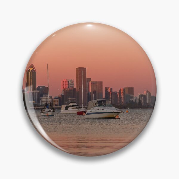 Item preview, Perth Skyline Sunset over Swan River – Fine Art Photography Print designed and sold by MinzMarchStudio.