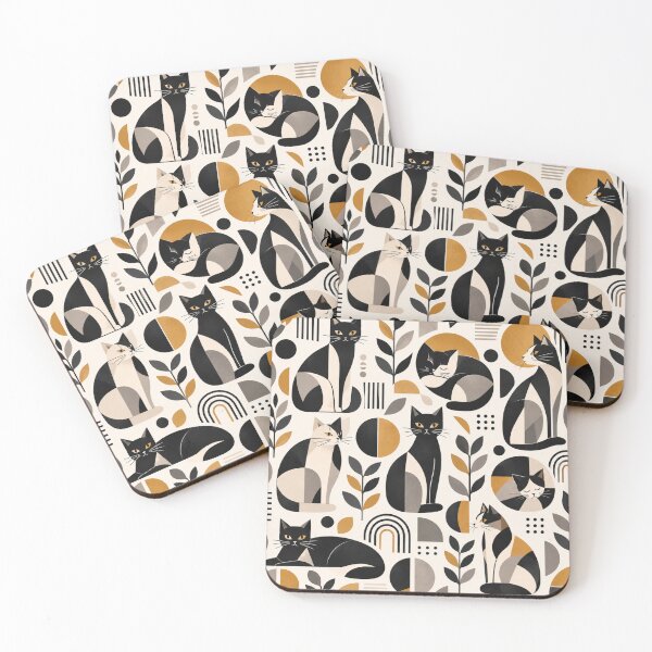 Item preview, Cute Scandinavian Cat Pattern | Nordic Floral Cat Design designed and sold by Aramdesing.