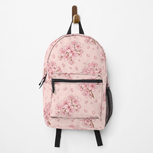 Aperçu de l'œuvre Motif de fleurs de cerisier sur fond rose créée et vendue par DesignedOutside.