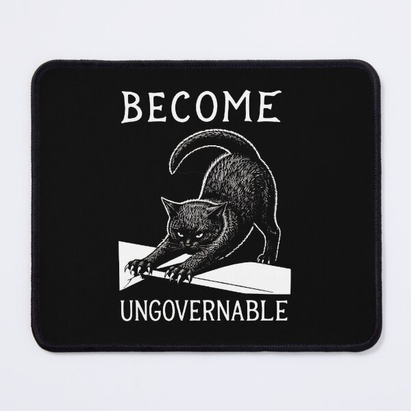Item preview, Become Ungovernable Black Cat Statement Graphic designed and sold by OlyvieArt.