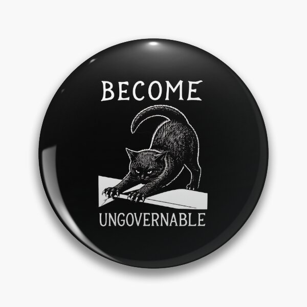 Item preview, Become Ungovernable Black Cat Statement Graphic designed and sold by OlyvieArt.