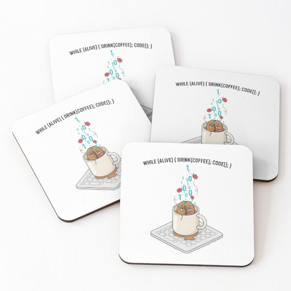 Item preview, While Alive Drink Coffee Code Programmer Burnout designed and sold by Barkashow.