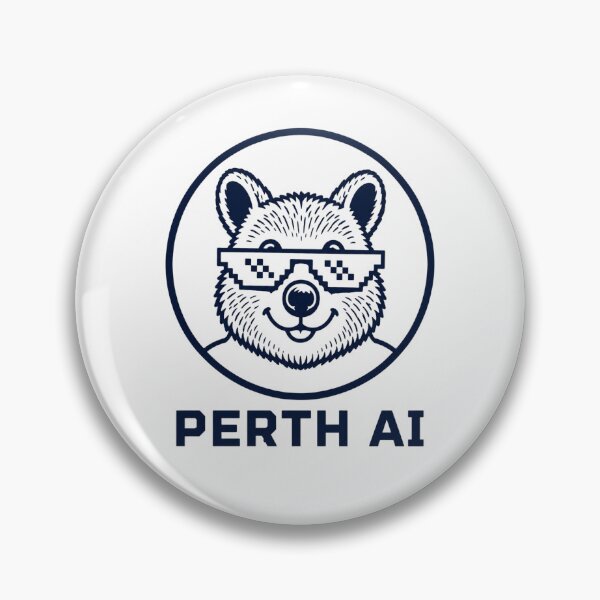 Item preview, Perth AI - Black and White Logo designed and sold by WeLoveAI.
