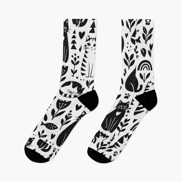 Item preview, Cute Scandinavian Cat Pattern | Nordic Floral Cat Design designed and sold by Aramdesing.