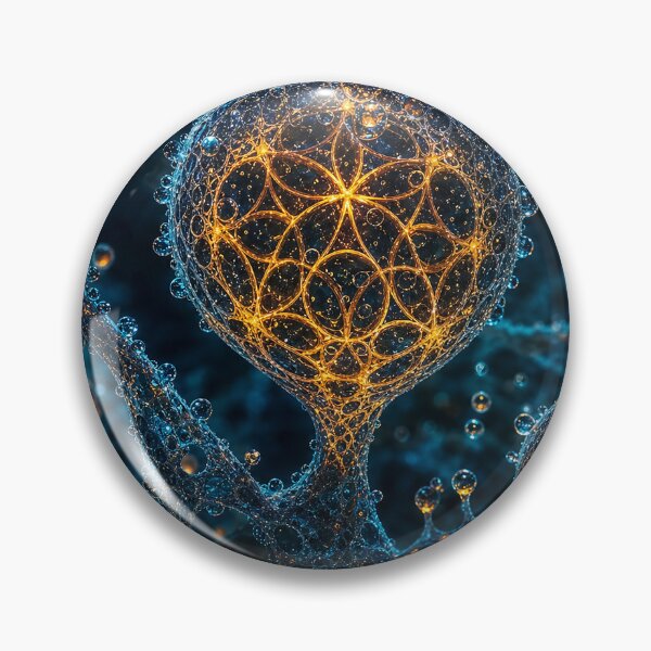 Item preview, Golden Flower of Life Mycelium Network | Microcosmos designed and sold by monkeybusiness.pt.