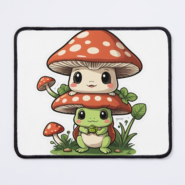 Item preview, Cottagecore Mushroom Character Chrome Metallic 3D – Mushroom lover gift designed and sold by michallechowicz.