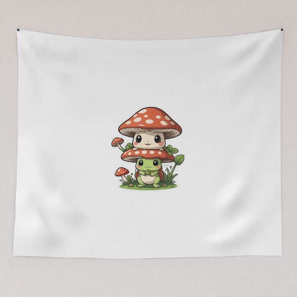 Item preview, Cottagecore Mushroom Character Chrome Metallic 3D – Mushroom lover gift designed and sold by michallechowicz.