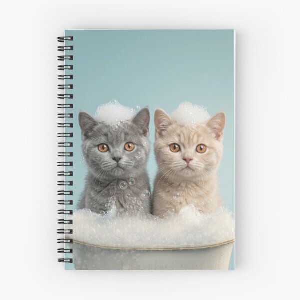 Item preview, Baby British Shorthair Kittens Bubble Bath Cute Nursery Art designed and sold by LazyOwlStore.