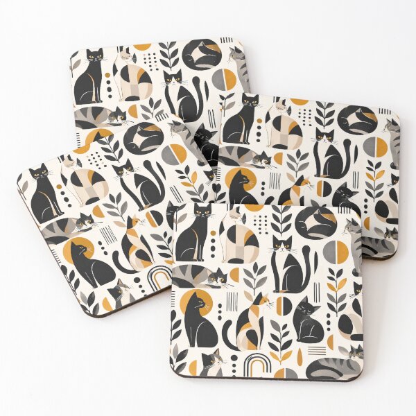 Item preview, Cute Scandinavian Cat Pattern | Nordic Floral Cat Design designed and sold by Aramdesing.
