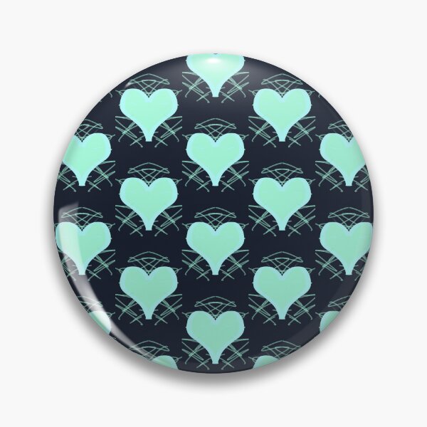 Item preview, Neon Mint and Black Minimalist Heart Pattern designed and sold by CaramelCo.