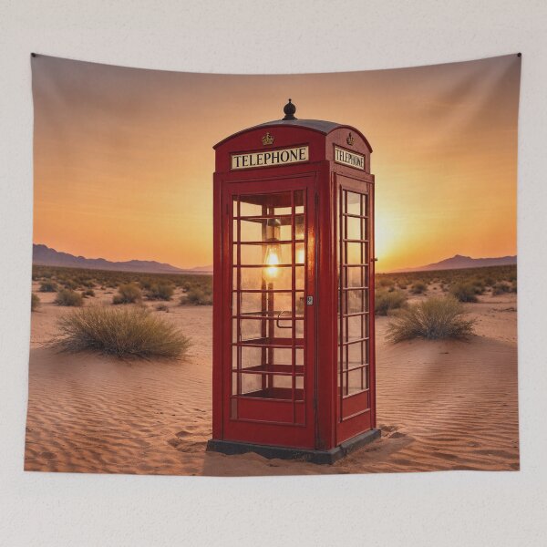 Item preview, A Phone Box with a Lightbulb in the Desert designed and sold by TheaterOfHexe.