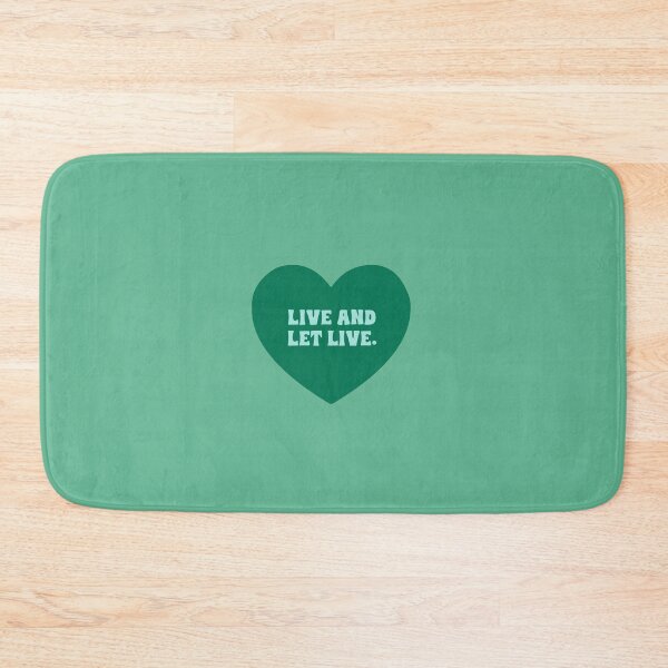 Item preview, LIVE AND LET LIVE | green heart quote designed and sold by thehappyintrovert .