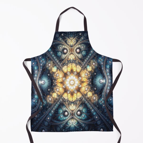 Item preview, Blue and Gold Fractal Bloom designed and sold by Frackxion.