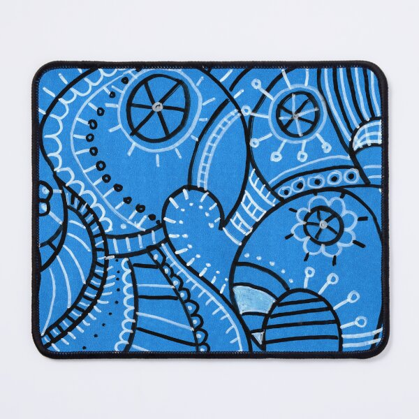 Item preview, Blue Folk Art Bird Pattern designed and sold by Fani*.