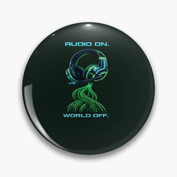 Item preview, Audio On World Off Cyberpunk Headphones Art designed and sold by FABIOLA1970.