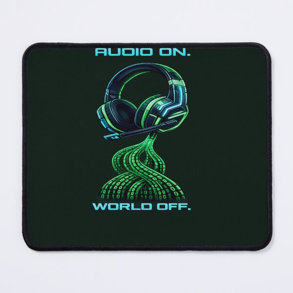 Item preview, Audio On World Off Cyberpunk Headphones Art designed and sold by FABIOLA1970.