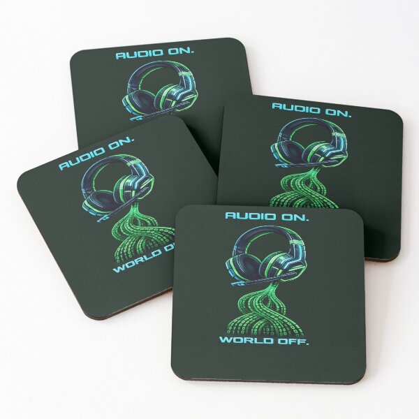 Item preview, Audio On World Off Cyberpunk Headphones Art designed and sold by FABIOLA1970.