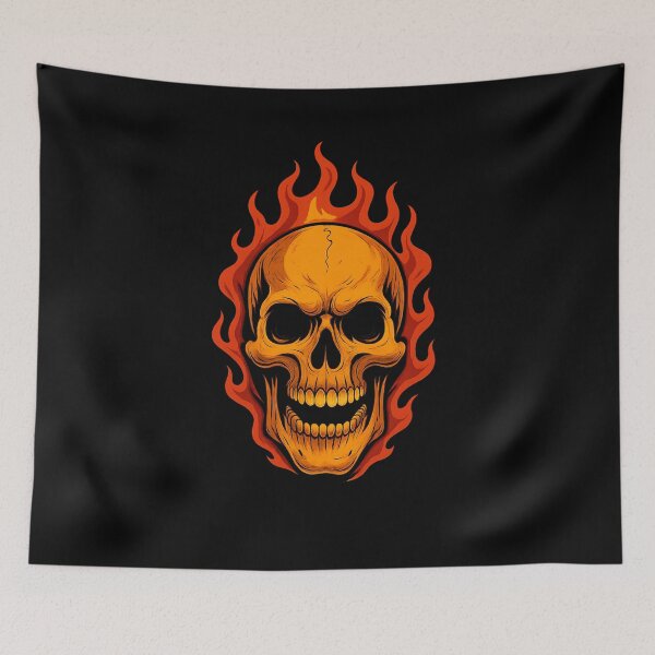 Item preview, Burning Hellfire Skull designed and sold by MarCinu Art.