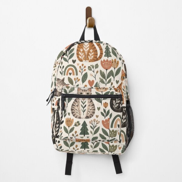 Item preview, Cute Scandinavian Cat Pattern | Nordic Floral Cat Design designed and sold by Aramdesing.
