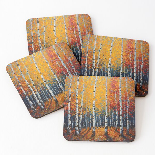 Item preview, Vibrant Autumn Forest Impasto Landscape designed and sold by Midnight Manor Art.