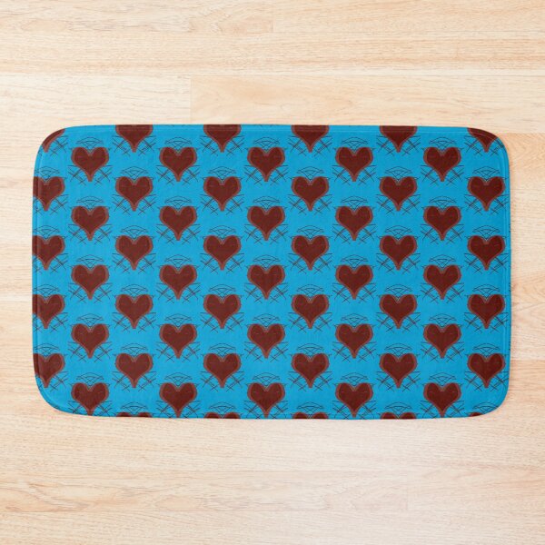 Item preview, Abstract Geometric Heart Art - Burgundy & Turquoise Line Art designed and sold by CaramelCo.
