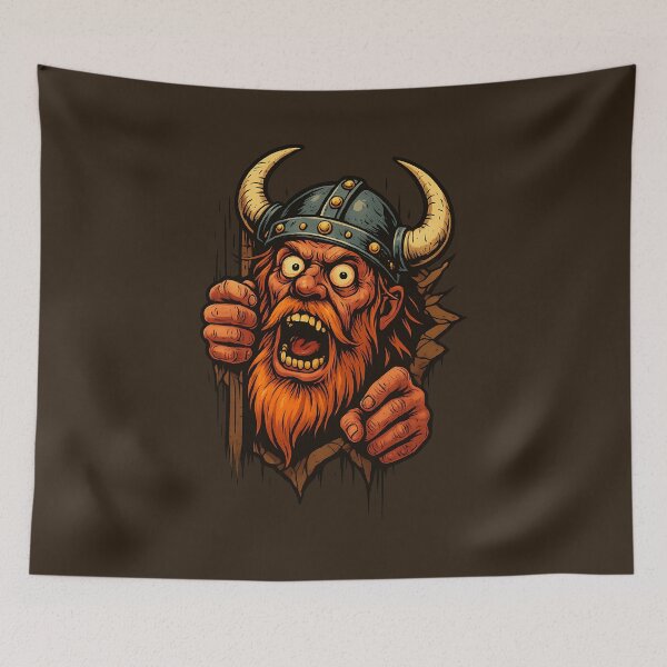 Item preview, Angry Viking Breaking Wall designed and sold by MarCinu Art.