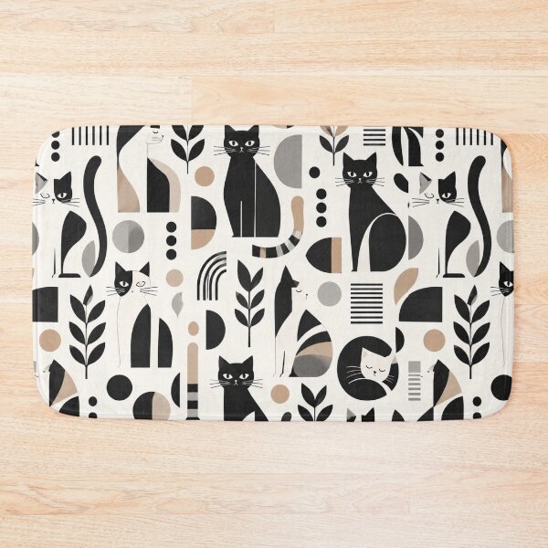 Item preview,  Cute Scandinavian Cat Pattern | Nordic Floral Cat Design designed and sold by Aramdesing.