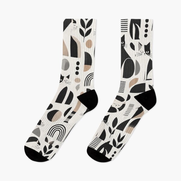 Item preview,  Cute Scandinavian Cat Pattern | Nordic Floral Cat Design designed and sold by Aramdesing.