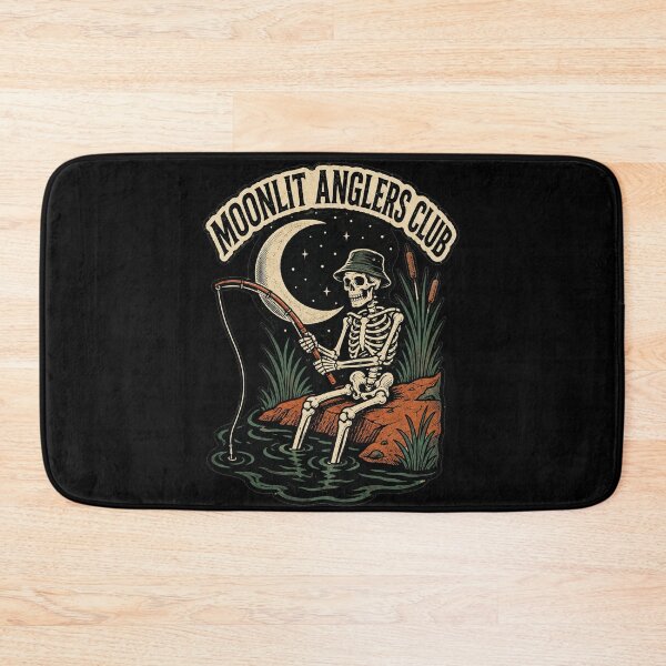 Item preview, Moonlit Anglers Club – Vintage Skeleton Fishing designed and sold by RadekArt.
