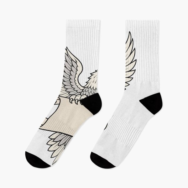 Item preview, Eagle With Blank Scroll - Engraved Tattoo Style Design designed and sold by ElKesslassy  Daniel.