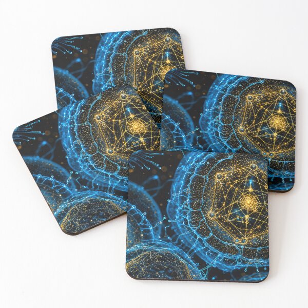 Item preview, Bioluminescent Jellyfish Metatron's Cube Sacred Geometry | Microcosmos designed and sold by monkeybusiness.pt.