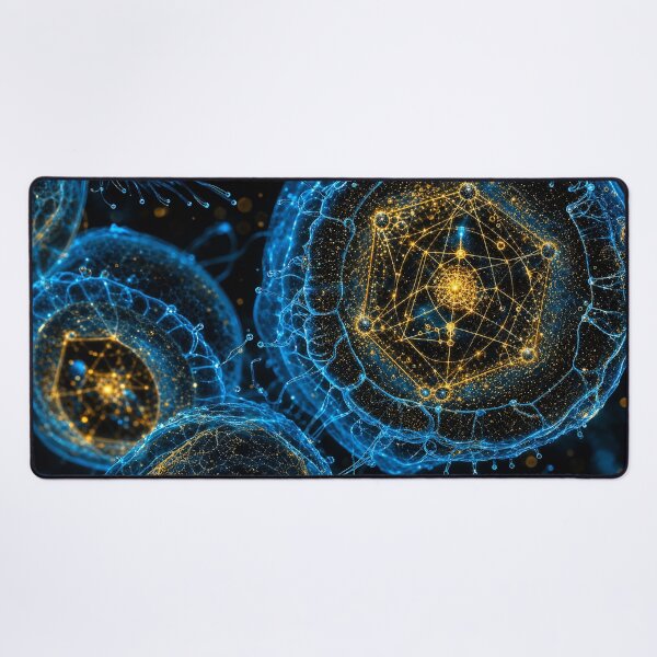 Item preview, Bioluminescent Jellyfish Metatron's Cube Sacred Geometry | Microcosmos designed and sold by monkeybusiness.pt.