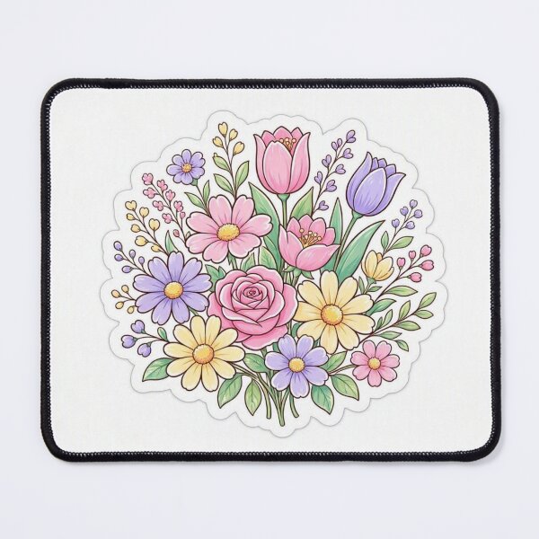 Item preview, A Colorful Bouquet of Spring Flowers designed and sold by AnyaArtco.