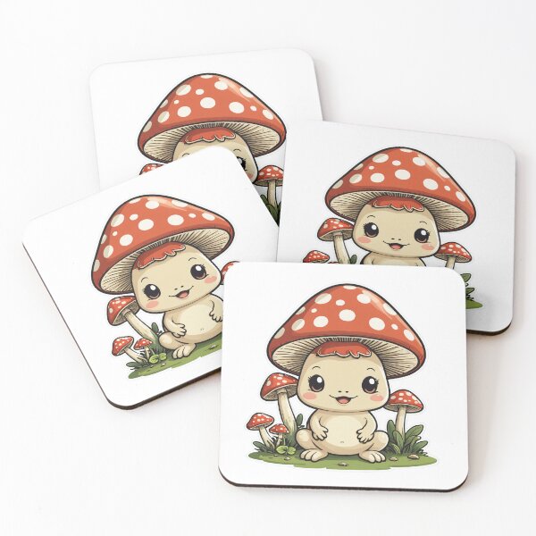 Item preview, Cottagecore Mushroom Character Pop Art Halftone Style – Mushroom lover gift designed and sold by michallechowicz.