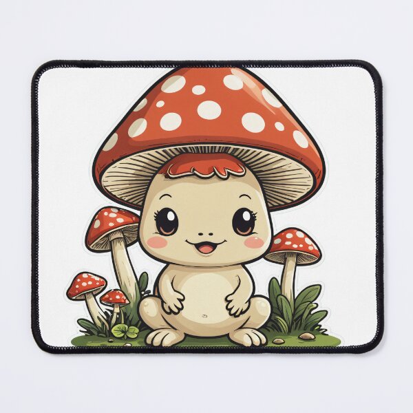 Item preview, Cottagecore Mushroom Character Pop Art Halftone Style – Mushroom lover gift designed and sold by michallechowicz.