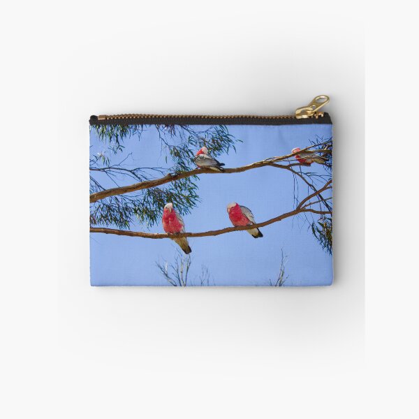 Item preview, Galah Cockatoos on Eucalyptus Branch - Rose and Azure - Fine Art Print designed and sold by MinzMarchStudio.