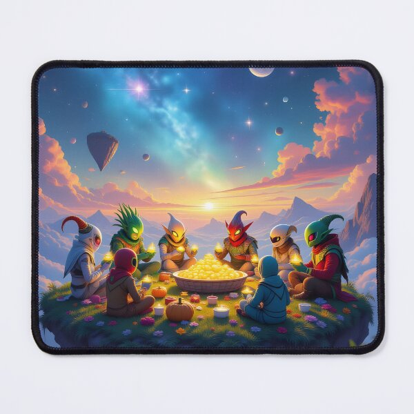 Item preview, Cosmic Thanksgiving Feast in a Fantasy Galaxy designed and sold by yosmosverse .