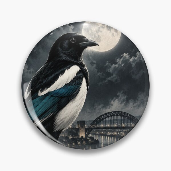 Item preview, Magpie Under the Moon Newcastle Football City Night Art designed and sold by Final Whistle Art.