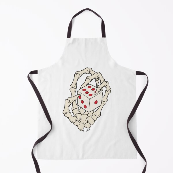 Item preview, Skeletal Hand Holding Dice - Tattoo Style Design designed and sold by ElKesslassy Daniel.