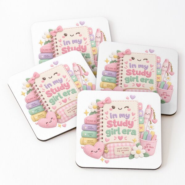 Item preview,  Cute Study Girl Era | Pastel Kawaii School & University Sticker designed and sold by PlayfulMindArt.