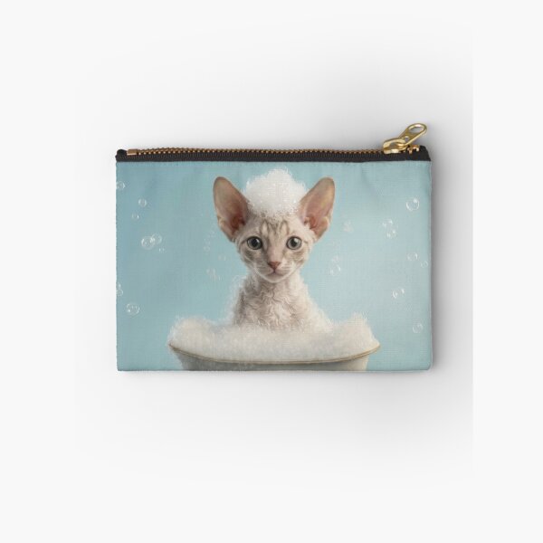 Item preview, Baby Cornish Rex Bubble Bath Cute Nursery Bathroom Art designed and sold by LazyOwlStore.