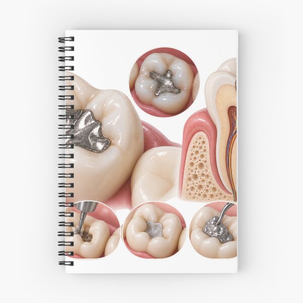 Item preview, 3d Dental Amalgam Filling Procedure and Tooth Anatomy Illustration – Cavity Treatment and Restoration designed and sold by RokaCircles.