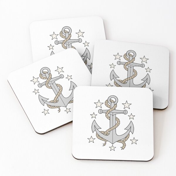 Item preview, Nautical Anchor With Rope And Stars - Old School Tattoo Design designed and sold by ElKesslassy Daniel.