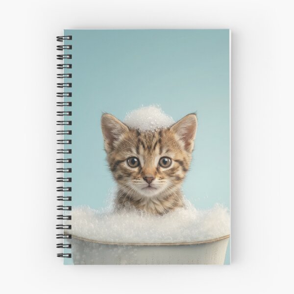 Item preview, Baby Cyprus Cat Bubble Bath Cute Nursery Bathroom Art designed and sold by LazyOwlStore.
