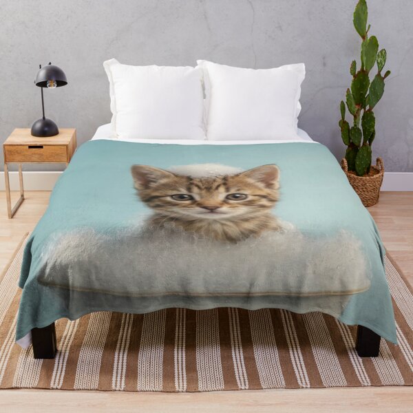 Item preview, Baby Cyprus Cat Bubble Bath Cute Nursery Bathroom Art designed and sold by LazyOwlStore.