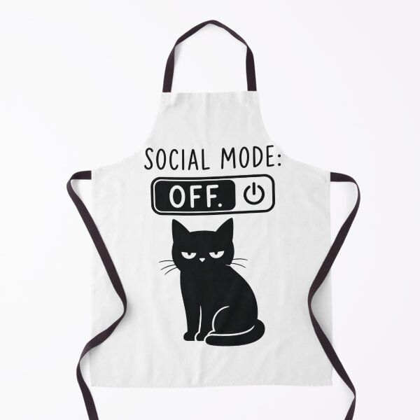 Item preview, Introverted cat – Social Mode Off designed and sold by filou designs.